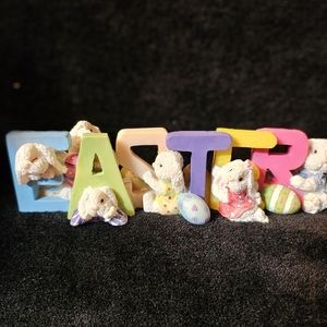 Easter Sign with Bunnies.